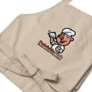 Patrick's BBQ Pork - cotton apron (beige)