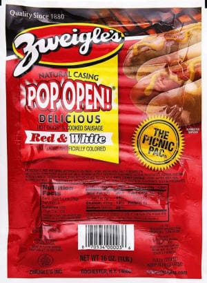 Zweigle's pop open hot dogs